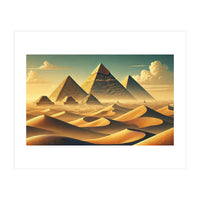 Vintage Egypt, Pyramids Of Giza Poster (Print Only)