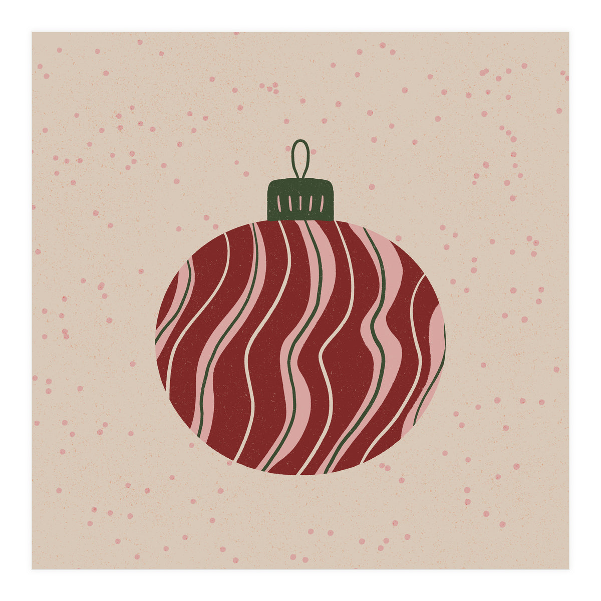 Christmas Globe with swirls (Print Only)