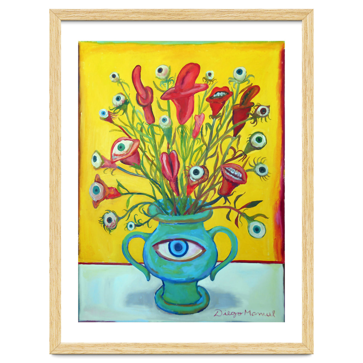 Flores Con Ojos Y Bocas