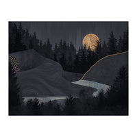 Abstract Landscape Midnight Moon (Print Only)