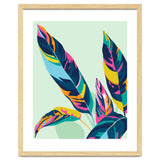 Dopamine Botanical, Colorful Tropical Banana Leaves, Plants Jungle Eclectic Contemporary, Bohemian Nature Forest thumbnail