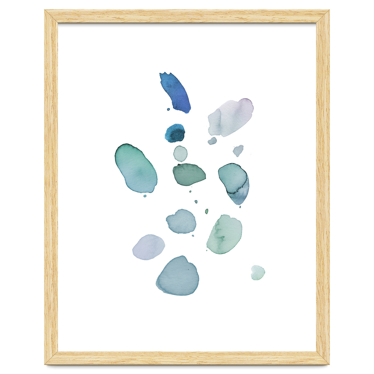 Watercolor Aqua Abstract Spots I