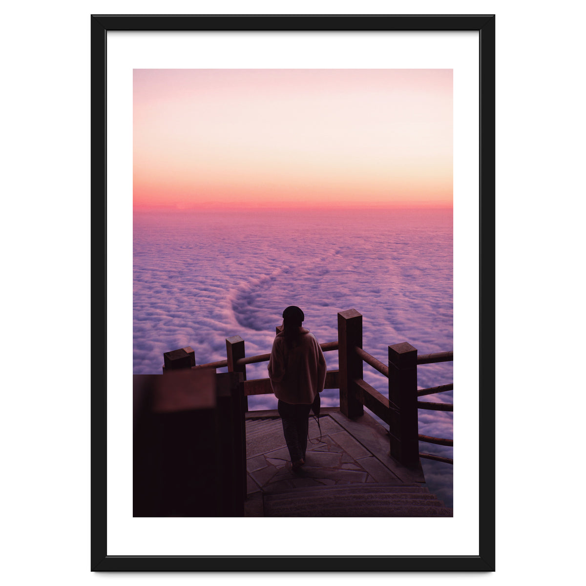 Woman Waiting Sunset