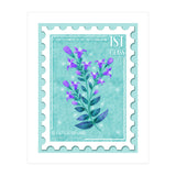 The Buckinghamshire Chiltern Gentian Postage Stamp (Print Only) thumbnail