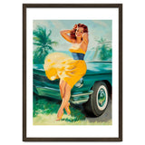 Pinup Girl Posing In Front Of The Car thumbnail