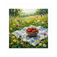Summer Strawberries in the Meadow (Print Only)