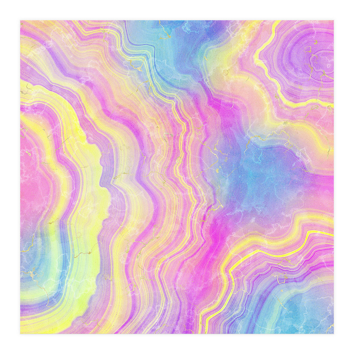 Neon Agate Texture 08 (Print Only)
