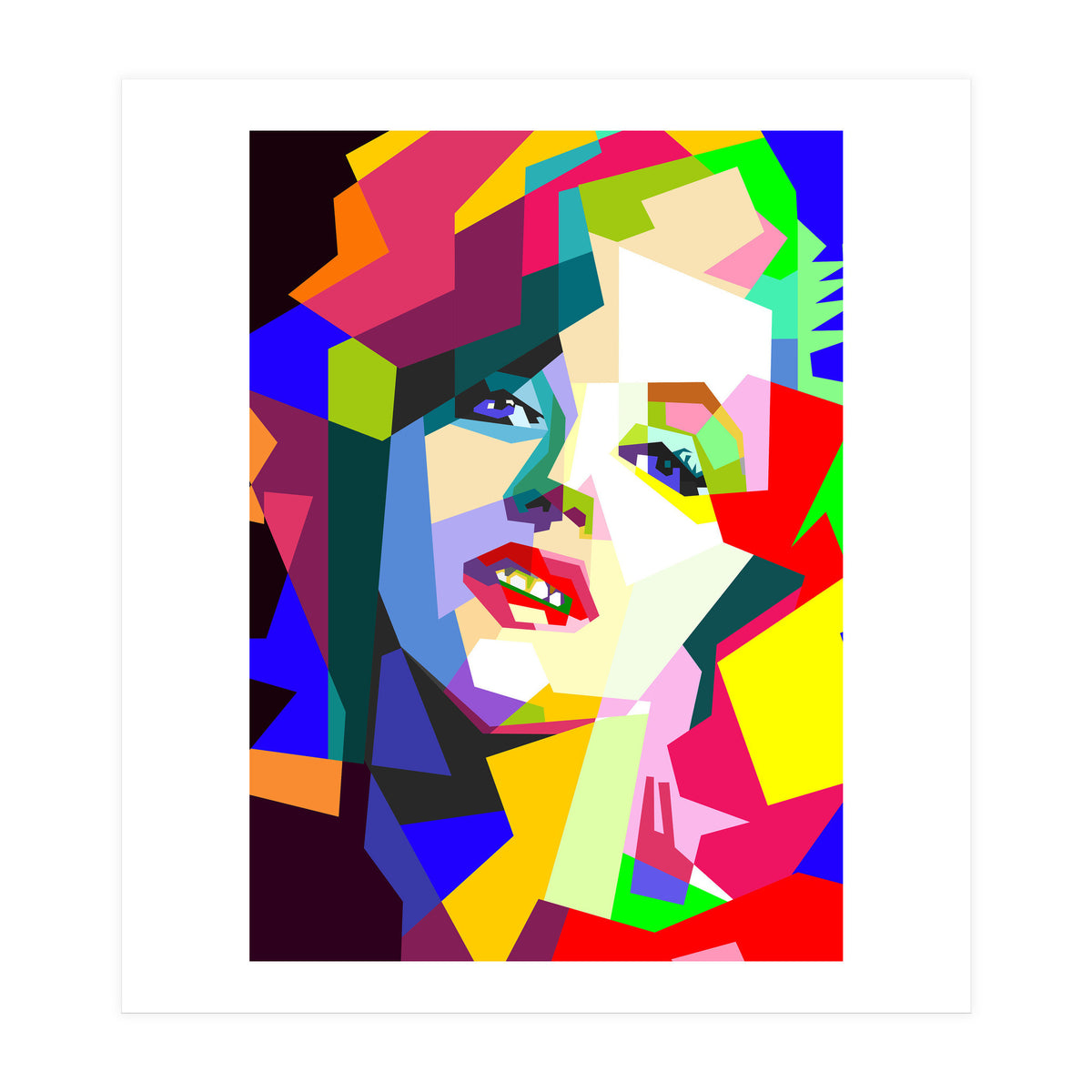 Hollywood Actress Monroe Pop Art WPAP Illustration (Print Only)