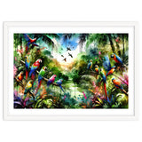 Watercolor Tropical Birds In The Jungle thumbnail