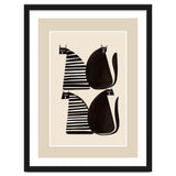 Minimalist Cats In Black And White thumbnail