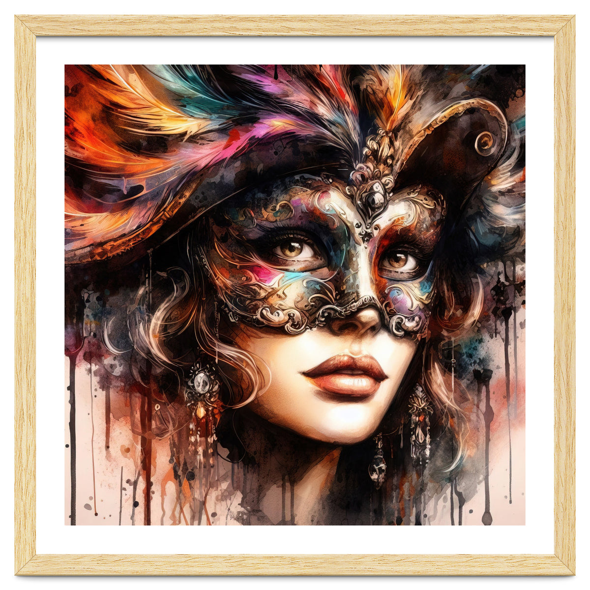 Watercolor Carnival Woman #6