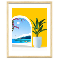 A Peek Ahead, Travel Ocean Beach Sea Tropical, Architecture Arch Boat Summer, Bougainvillea Eclectic Bohemian