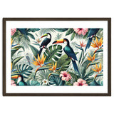 Tropical Toucans in Lush Jungle Foliage thumbnail