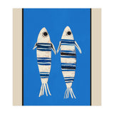 Minimal Fish On Blue (Print Only) thumbnail