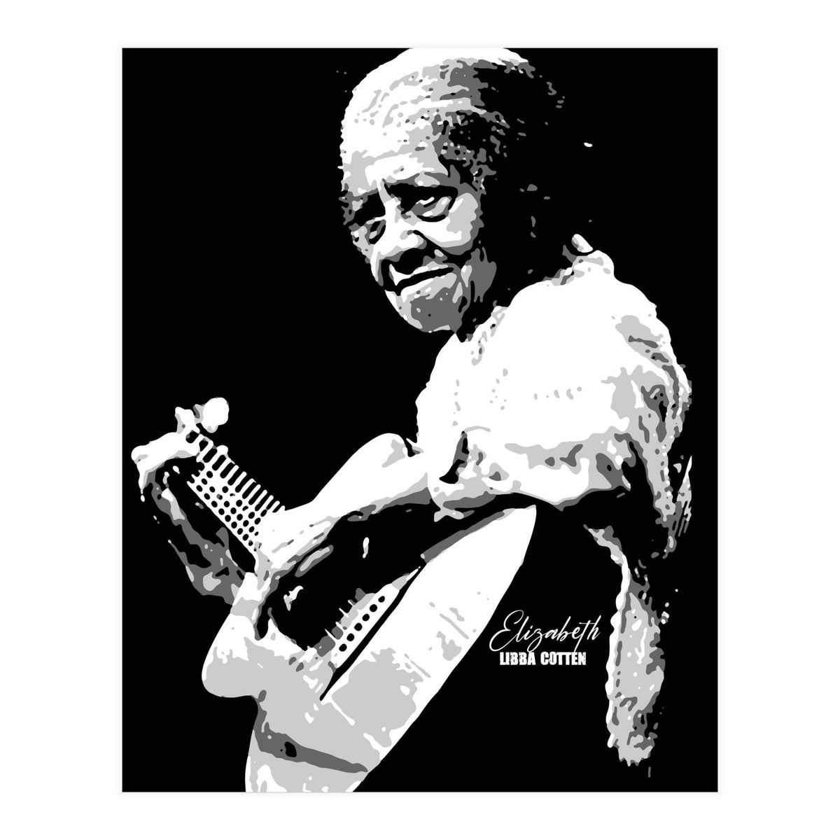 Elizabeth Cotten Folk and Blues Musician Legend (Print Only)
