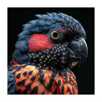 Close Up Portrait Of A Colorful Exotic Parrot (Print Only)