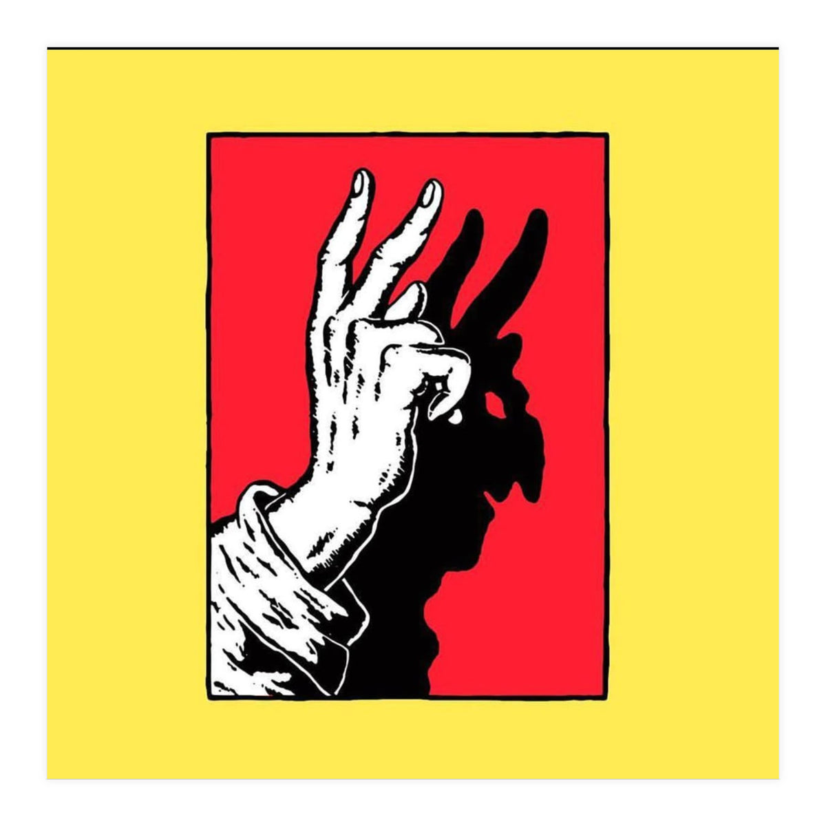 Hand Shadow Art – Peace & Freedom Illustration (Print Only)