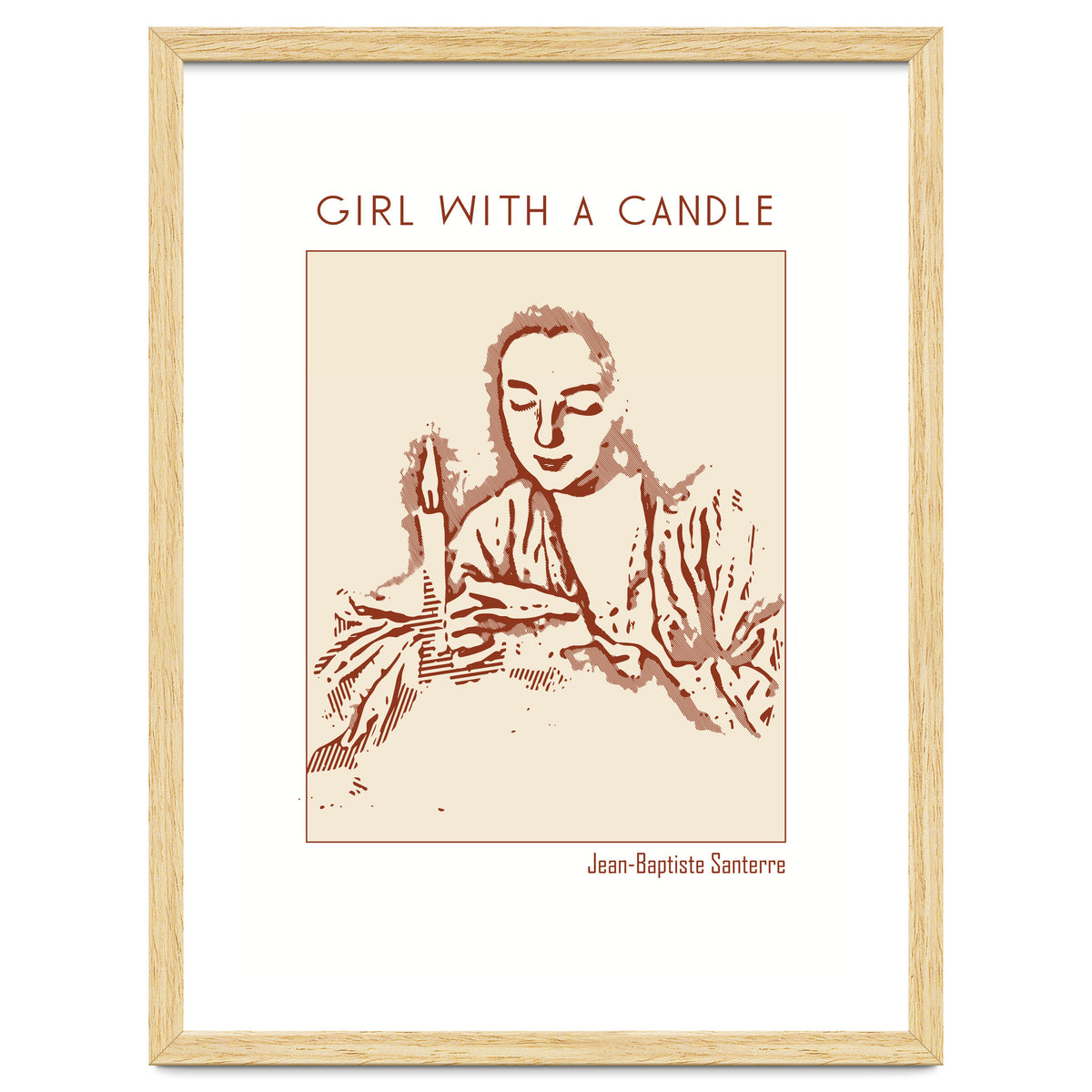 Girl With A Candle – Jean Baptiste Santerre