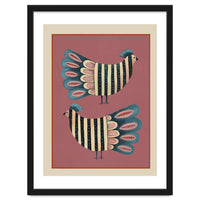 Striped Bird Pair I
