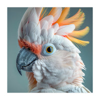 Salmon Crested Cockatoo Close Up Portrait (Print Only)