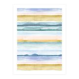Relaxing Calm Stripes Blue Yellow (Print Only) thumbnail