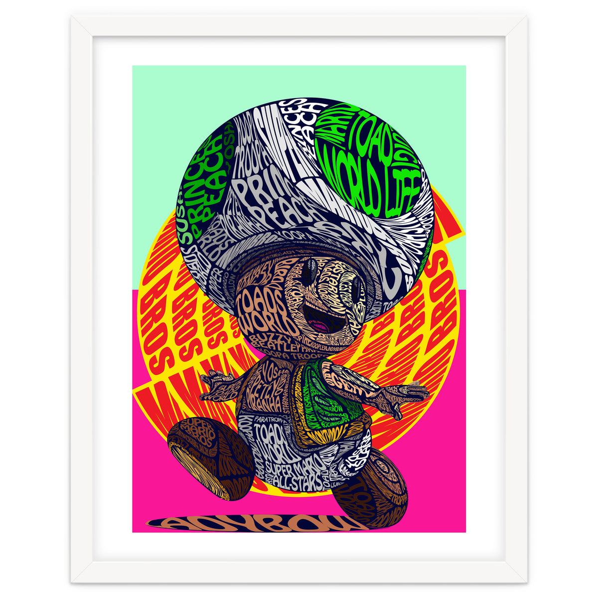 Toad Mushroom Cartoon Pop Art