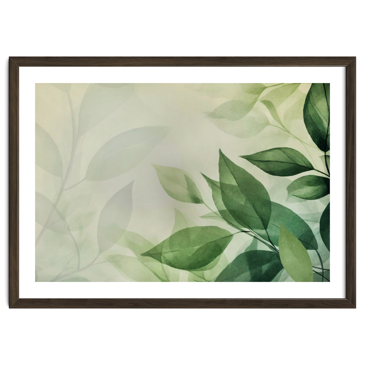 Botanical Serenity Green Leaves