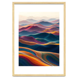 Colorful Abstract Mountain Dunes Art Print thumbnail