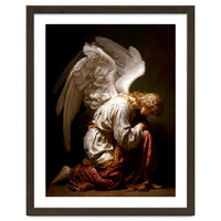 Kneeling Down Angel Renaissance inspired Religious Art