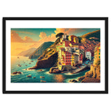 Vintage Cinque Terre Poster, Italy thumbnail