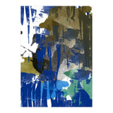 A Beautiful Mess, Abstract Blue Black Dark Eclectic Painting, Luxe Texture Contemporary Modern (Print Only) thumbnail