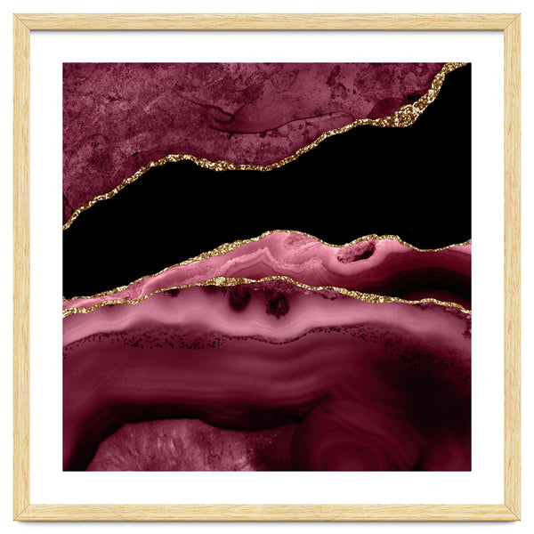 Burgundy & Gold Agate Texture 13