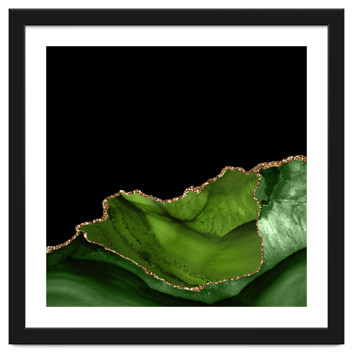 Green & Gold Agate Texture 06