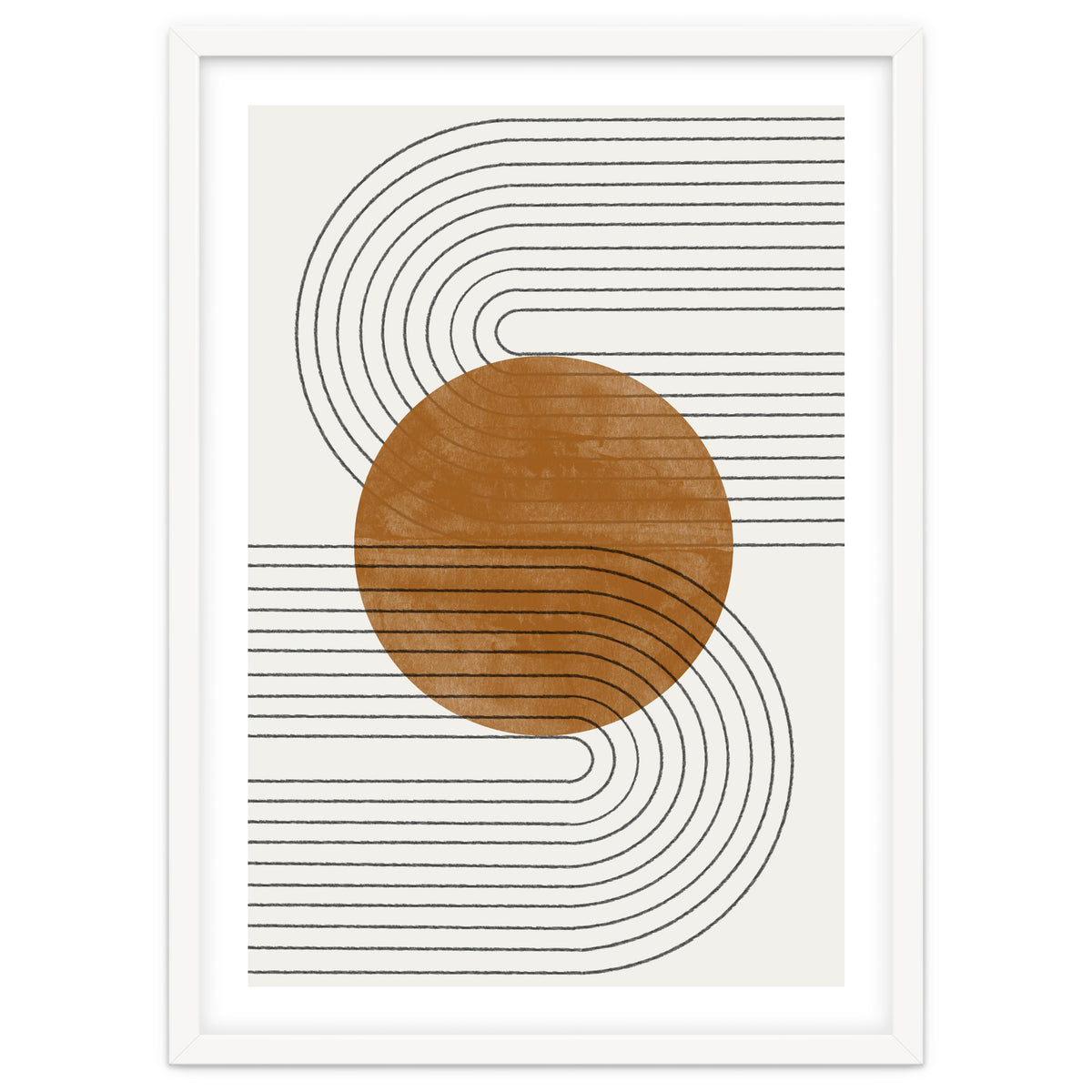 BROWN MINIMALIST MOON