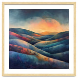 Abstract Ethereal Rolling Hills at Sunset thumbnail