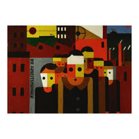 Die Arbeitsmaenner - The Workmen. Oil on canvas. (Print Only)
