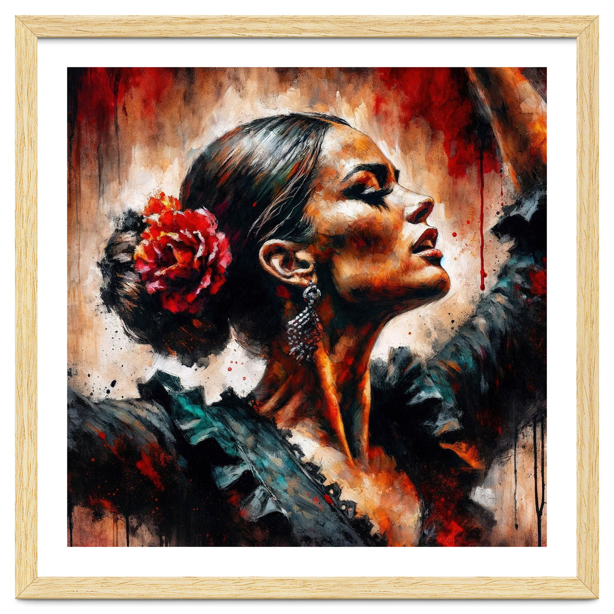 Watercolor Flamenco Dancer #5