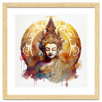 Golden Halo Buddha Portrait