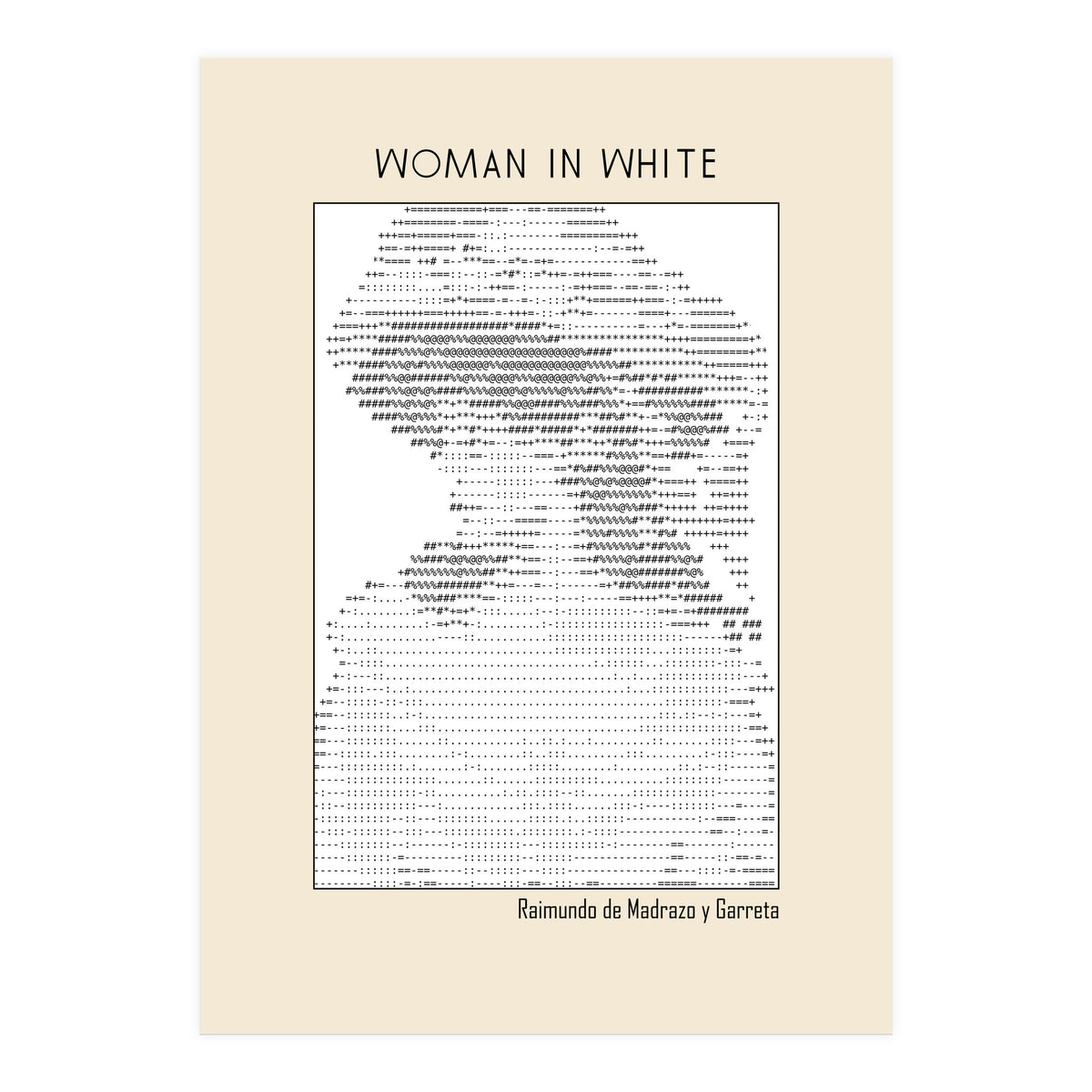 Woman In White – Raimundo De Madrazo Y Garreta (ascii Art) (Print Only)