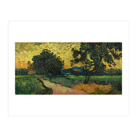 Landscape at Twilight. Date: June 1890, Auvers-sur-Oise. Dimensions: 50.2 cm x 101 cm, 70 cm x 12... (Print Only)