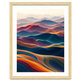 Colorful Abstract Mountain Dunes Art Print thumbnail