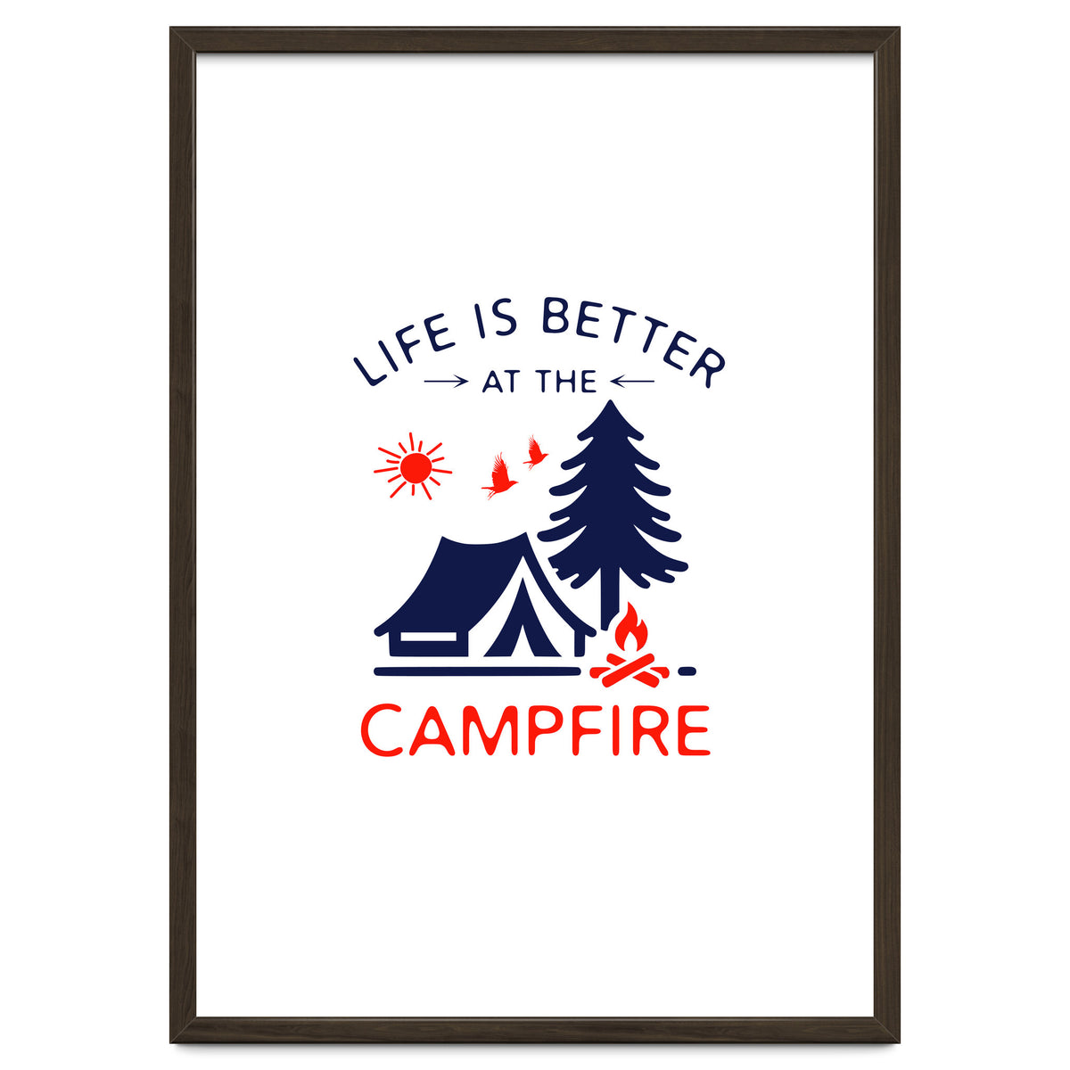 Life Is Better At The Campfire – Funny Camping Quote Gift for Campers