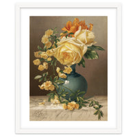 William Duffield – Marchal Niel Roses (1883) Botanical Floral Print