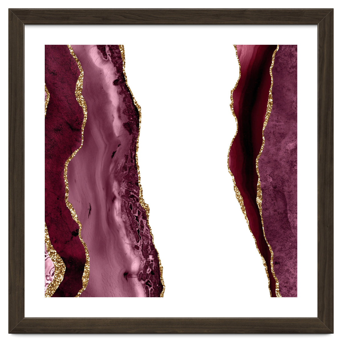 Burgundy & Gold Agate Texture 20