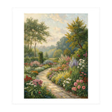 Enchanted English Cottage Garden Oil Painting (Print Only) thumbnail