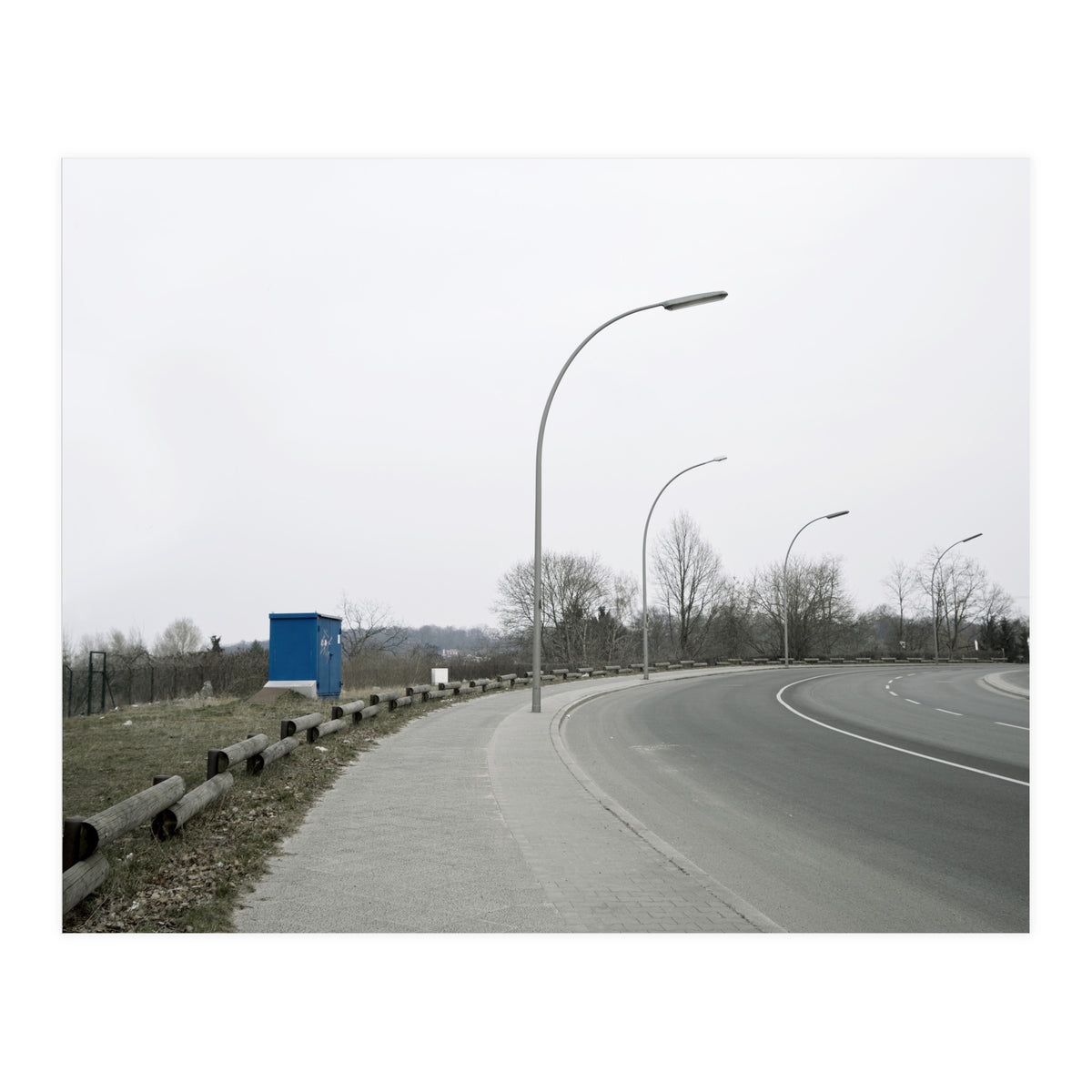 Street light on the curving road (Print Only)