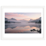 Misty Morning Reflection: Serene Alpine Lake thumbnail