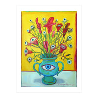 Flores Con Ojos Y Bocas (Print Only)