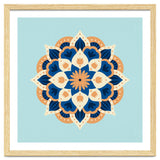 Mandala flower - orange and blue thumbnail