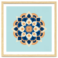 Mandala flower - orange and blue